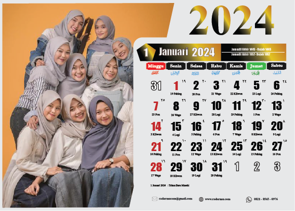 Link Kalender 2024 Lengkap Dengan Tanggal Merah Penanggalan Hijriyah